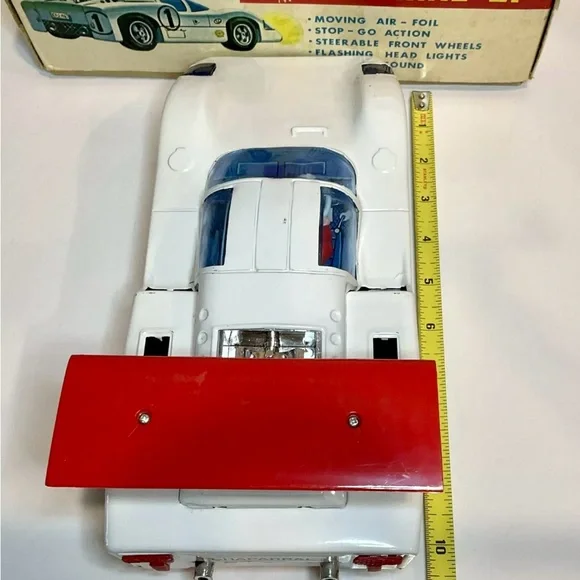 Vintage Alps Fully Working, Tin, Chaparral 2F Battery Operated Race Car With Box